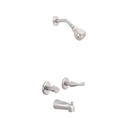 Comfortcorrect Essentials Shower Two Handle Tub & Shower Faucet, Brushed Nickel CO2513293